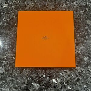 Hermes Orange Shopping Tissue Paper Authentic *Empty Box* 8 x 8 x 2
